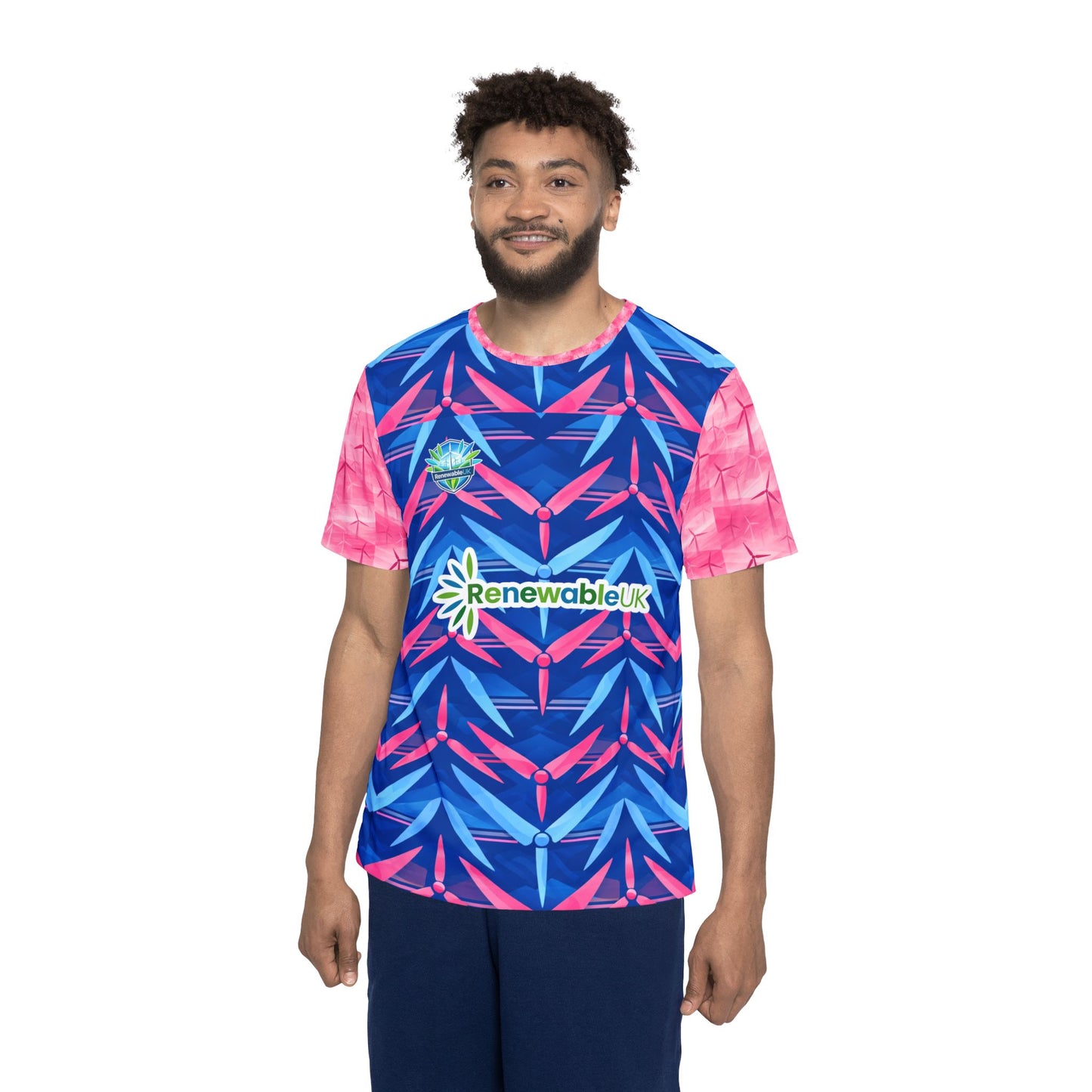Renewable UK Sports Jersey — Blue & Pink All-Over Print